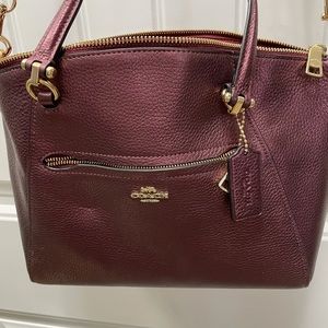 Coach Burgundy Metallic Handbag